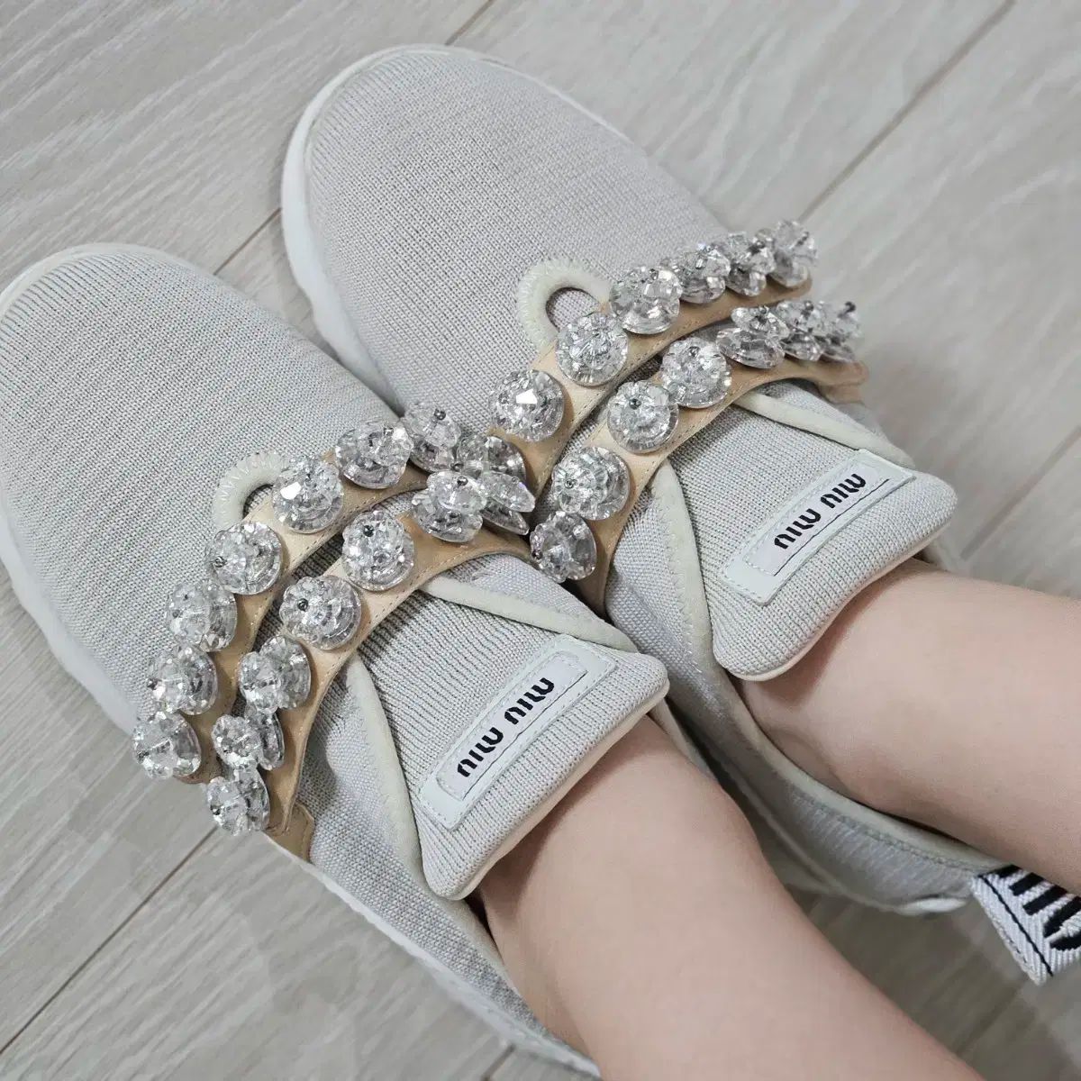 MIU MIU ミュウミュウ クリスタル スニーカーズ 37