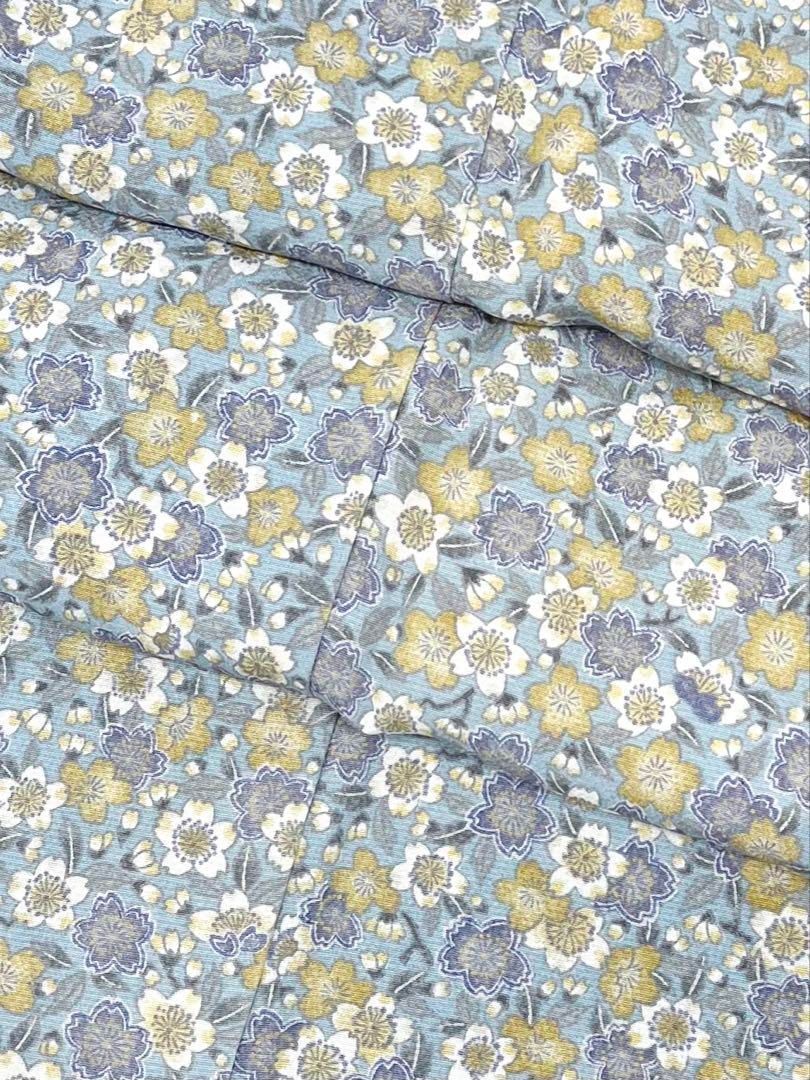 小紋 桜尽くし 正絹 やまと扱い ガード加工済 X612