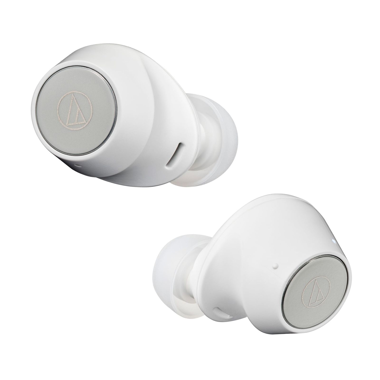 オーディオテクニカ ATH-CKS30TW WH ワイヤレスイヤホン bluetooth 完全ワイヤレスイヤホン|重低音 | IP55 防水防塵規格|マルチポイント対応|小型軽量 | 最大約20時間再生 | アプリ対応|ヒアスルー|低 ホワイト 単品