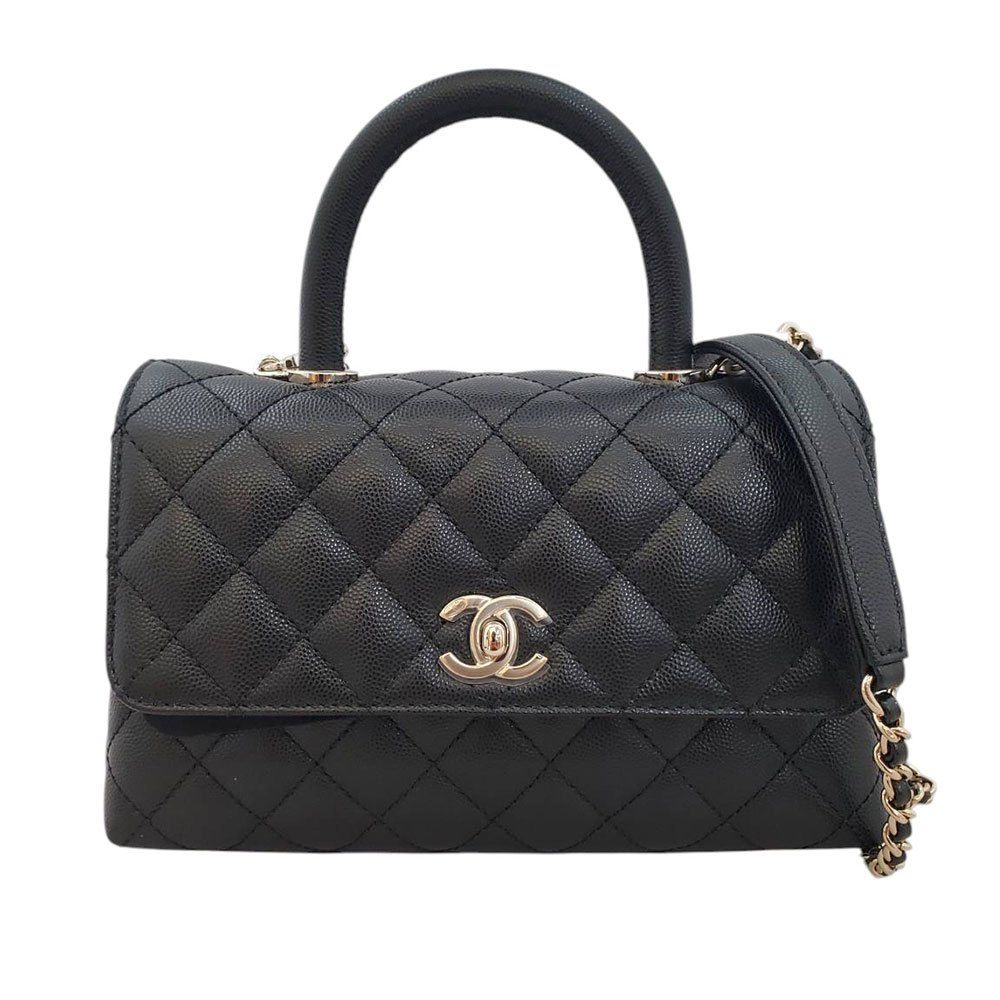 大容量 CHANEL チェーン ショルダー 2way キャビア ハンドル CHANEL シャネル 2wayショルダーバッグ ココハンドルXS レッド系