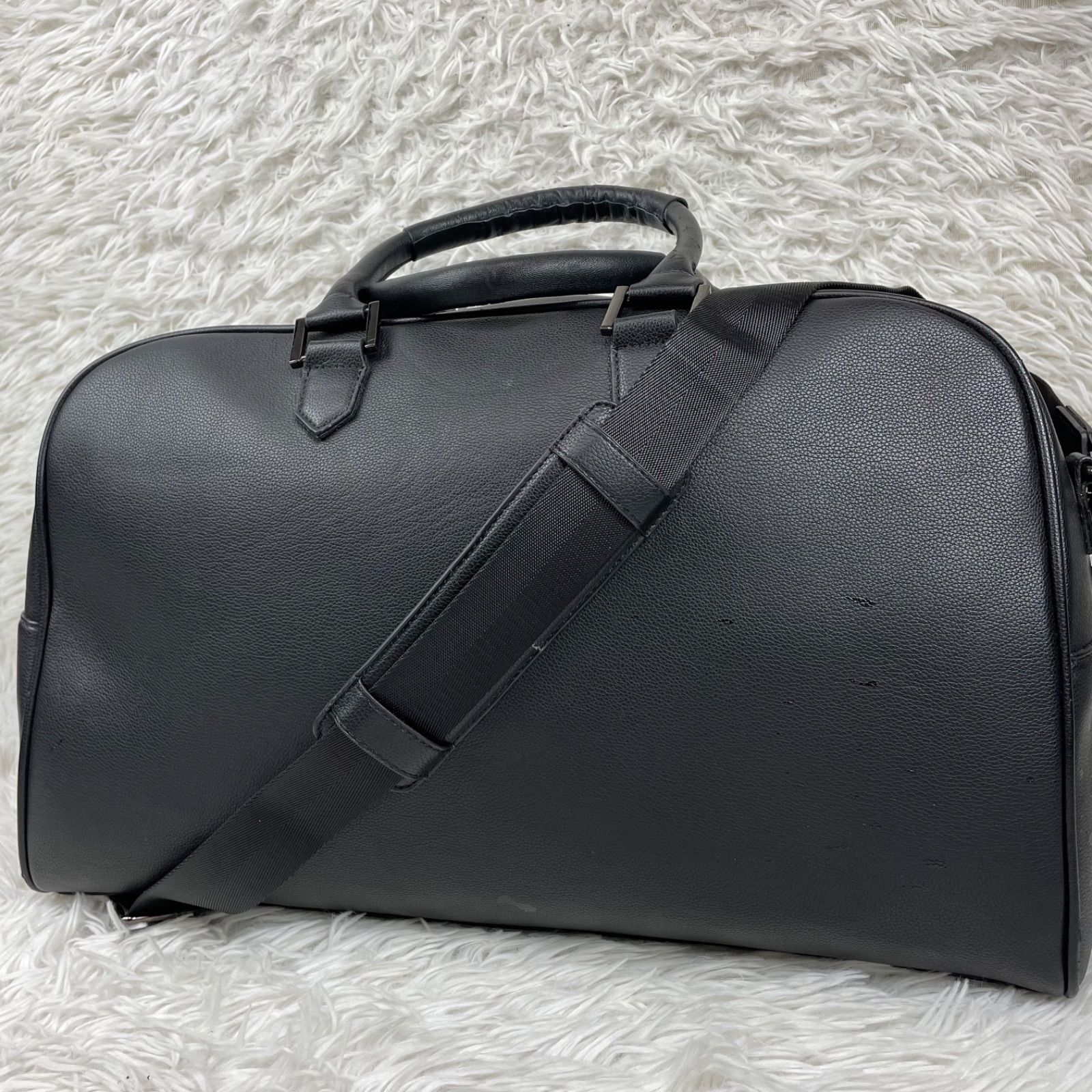 ZARA ザラ ボストンバッグ ブラック 2way ハンドバッグ 大容量 旅行 フェイクレザー