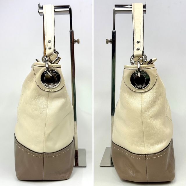 COACH レザー ショルダーバッグ ベージュ COACH コーチ ショルダーバッグ ハンドバッグ 肩掛け 19393 レザー