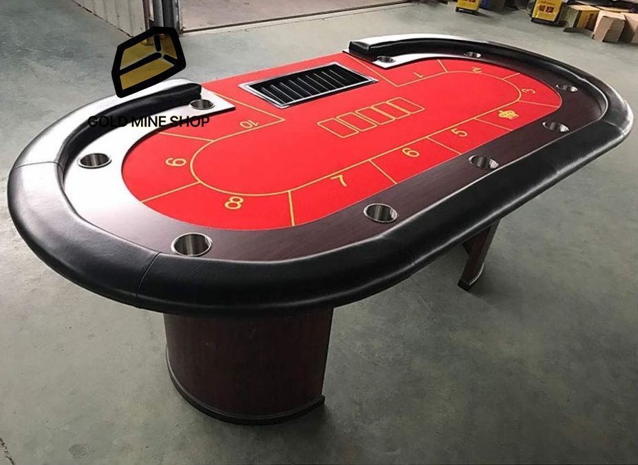 テキサスホールデムテーブルバカラテーブルサイズドットテーブル9人用のニウニウモノリシック木製ベース スチールカップ PUレザー B 94inch