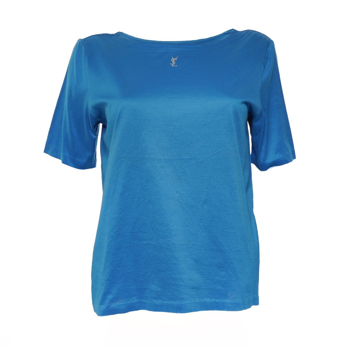 YVES SAINT LAURENT イヴ サンローラン 半袖Ｔシャツ Size M ラインストーンロゴ