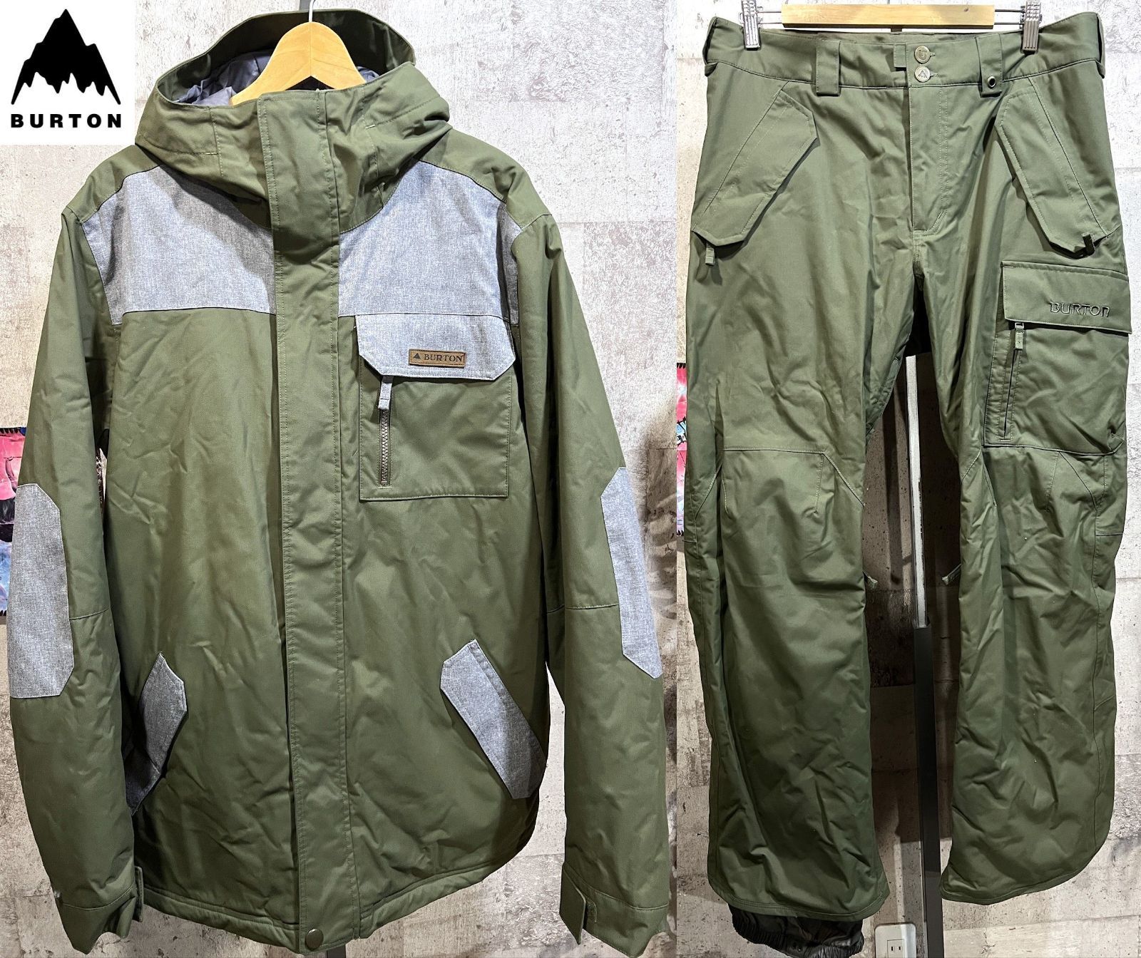 バートン スノボウェア　POACHER セットアップ M 美品 バートン スノボウェア 上下セットアップ POACHER JKT/PANT