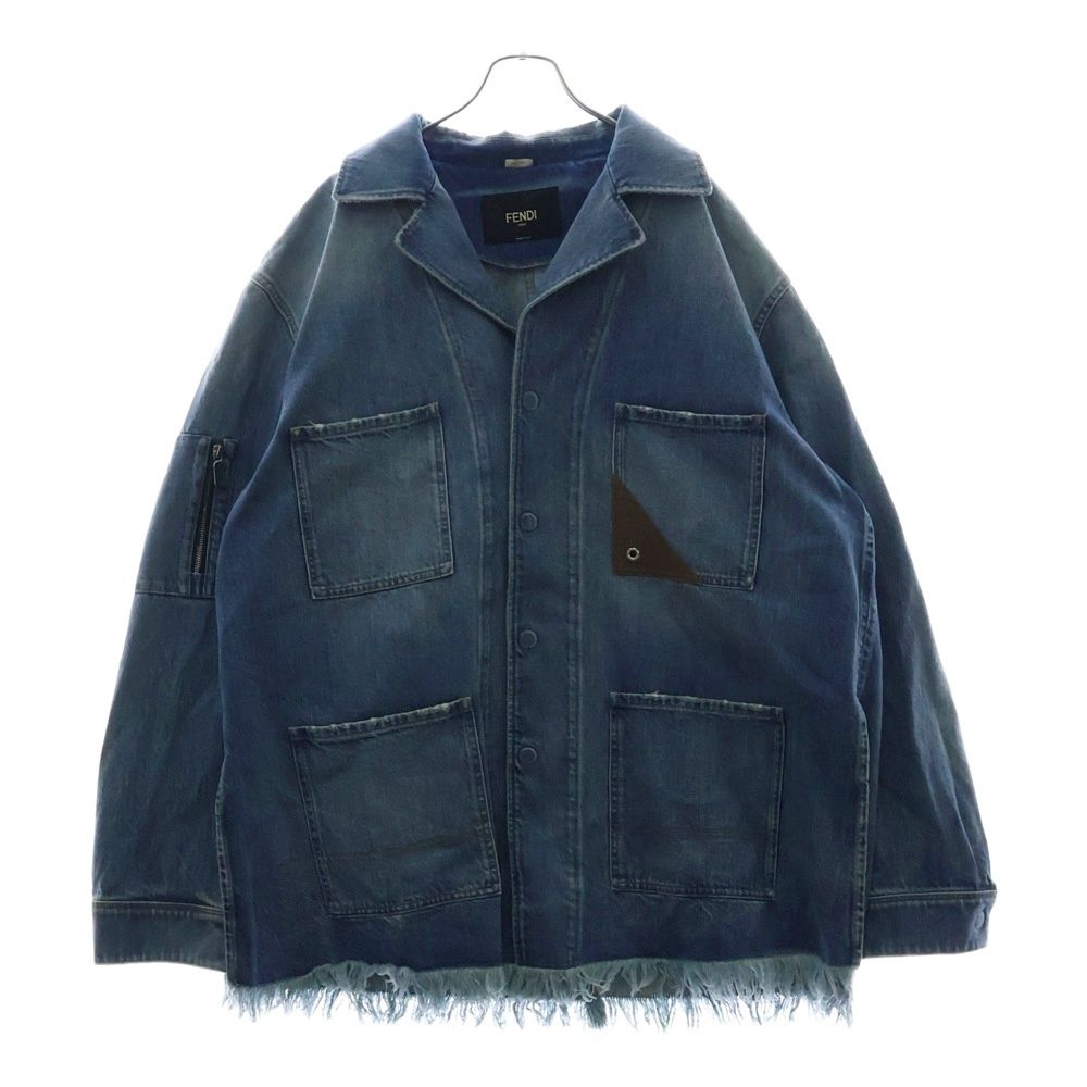 FENDI (フェンディ) 23SS Denim Jacket カットオフダメージ加工