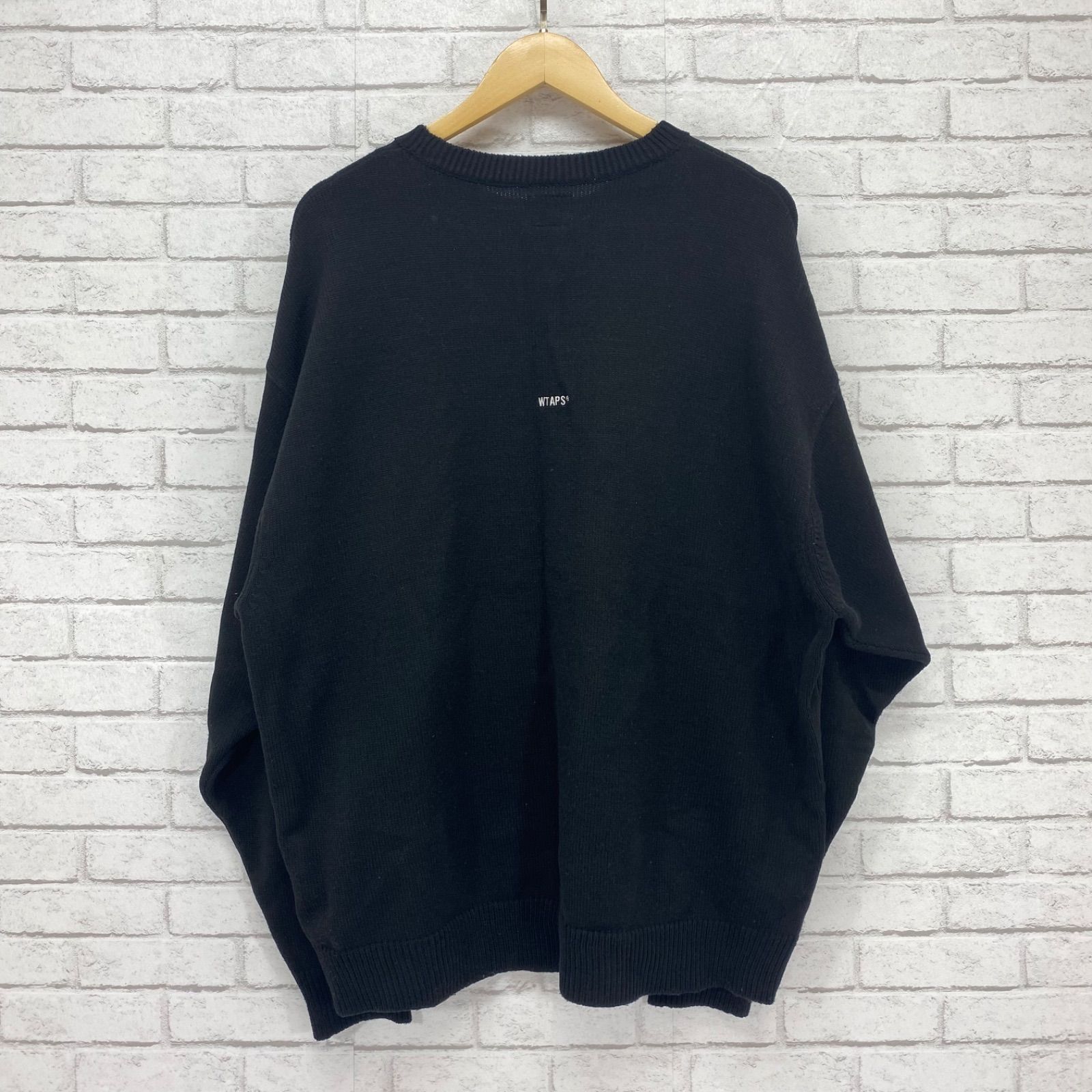 WTAPS ダブルタップス 21AW VIBES SWEATER /ACRYLIC 03 Lサイズ ブラック スウェット 212MADT-KNM02  - メルカリ