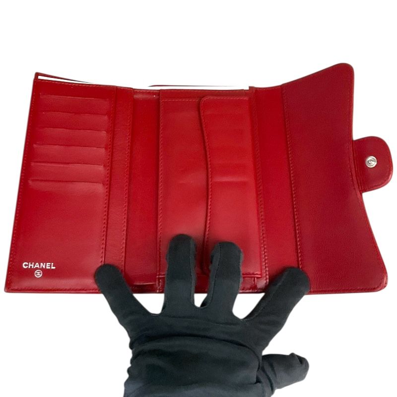 ロングフラップウォレット レッド