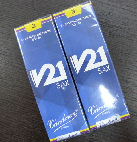 バンドーレン テナーサックスリード V21 薄ブルー箱 3番 2箱セット 人気モデル