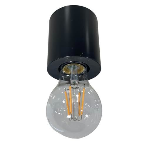 大光電機 DAIKO LED小型シーリングライト ランプ付 LEDフィラメント電球 2.5W（E26） 280lm キャンドル色 2200K Ra83 白熱灯25W相当 天井付・壁付兼用 電気工事必要 ブラック DCL-41807Y