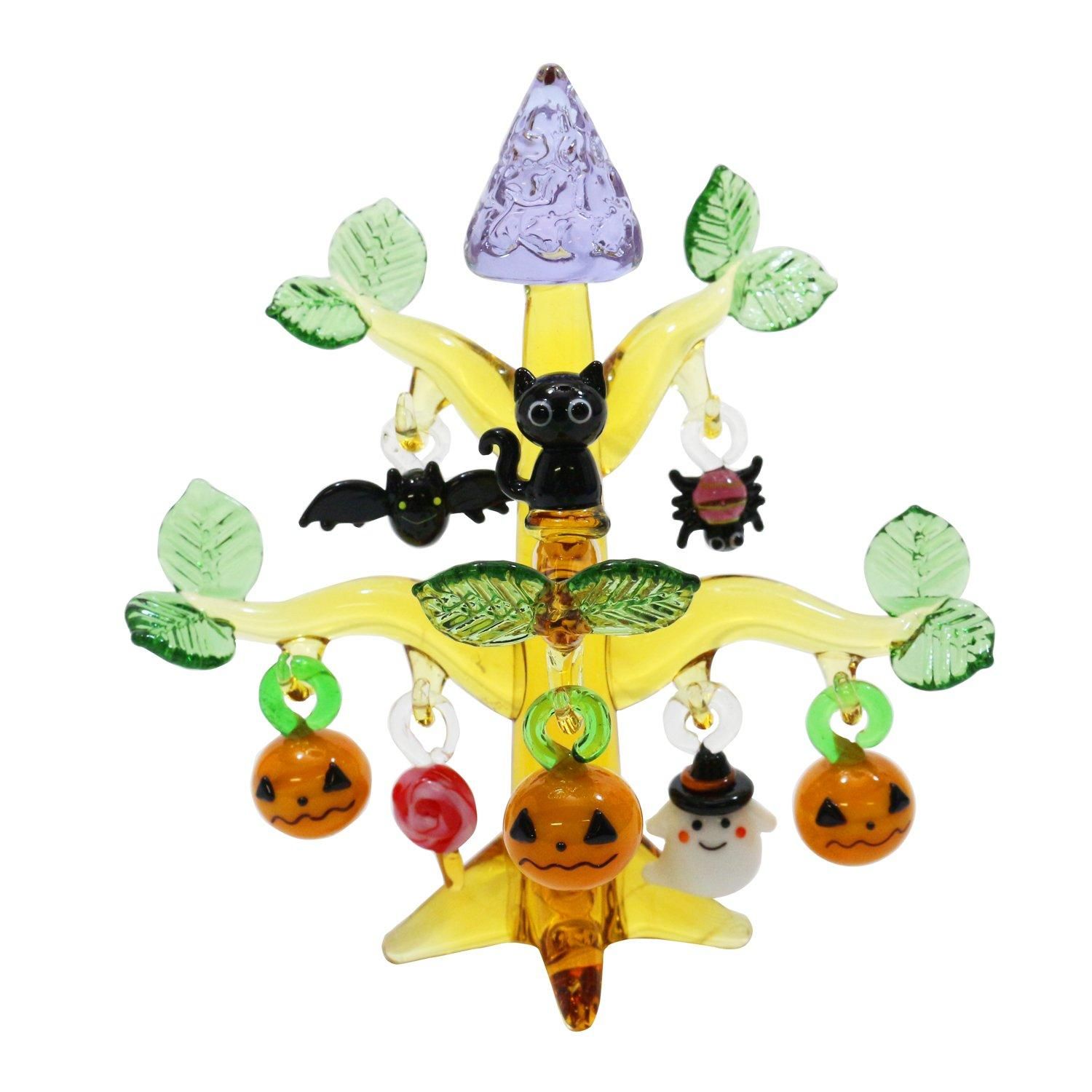 【新品・5営業日で発送】フォーカート かわいい手作り ガラス細工 ハロウィンの森