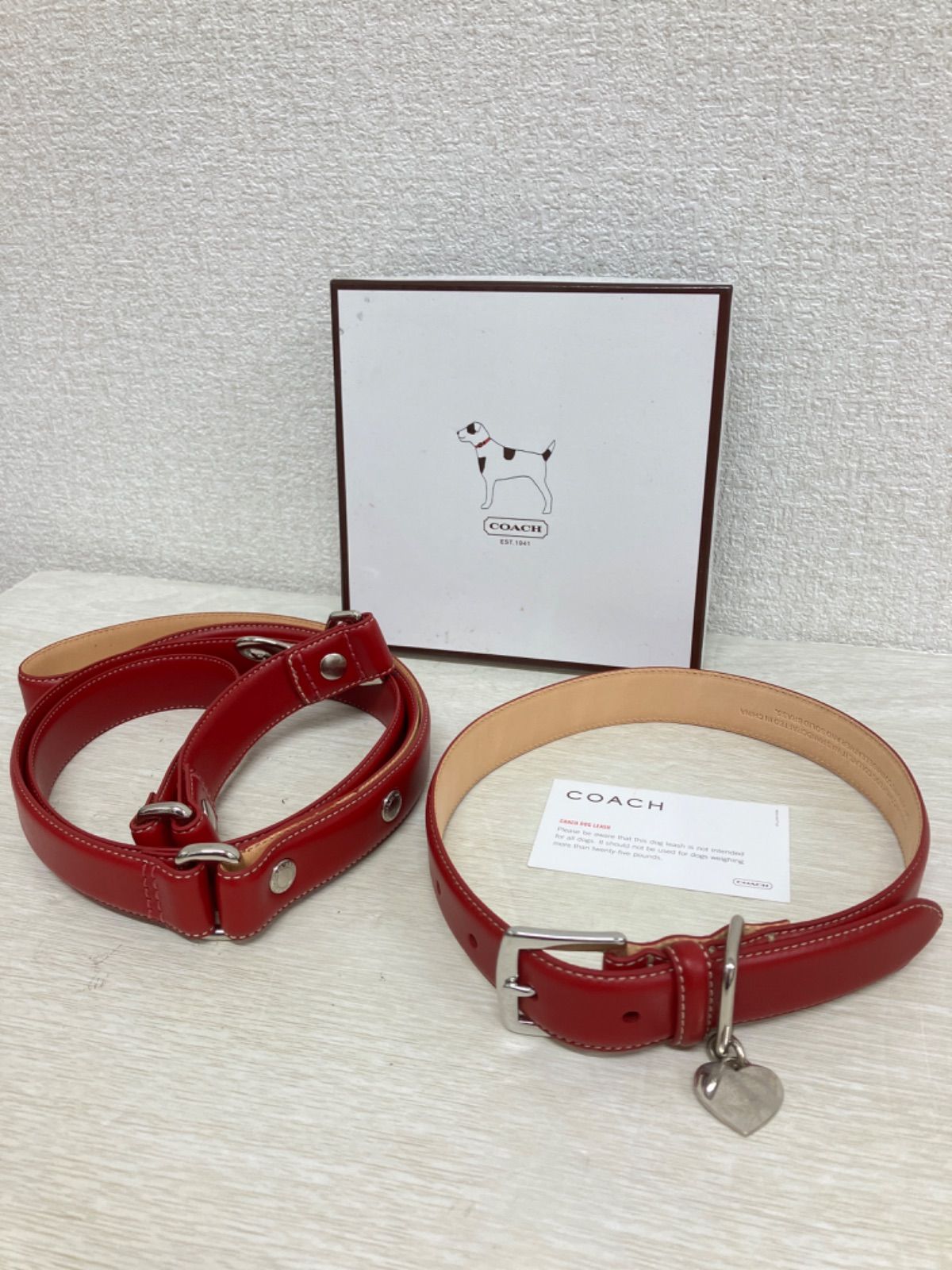 【新品・未使用】 COACH 首輪　リード Amazon | コーチ 犬の首輪 COACH アウトレット シグネチャー