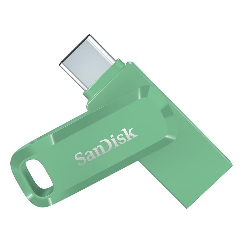 SanDisk 128GB ウルトラデュアルドライブ Go USB Type-Cフラッシュドライブ-最大400MB|秒 アブサングリーン-SDDDC3-128G-G46AG