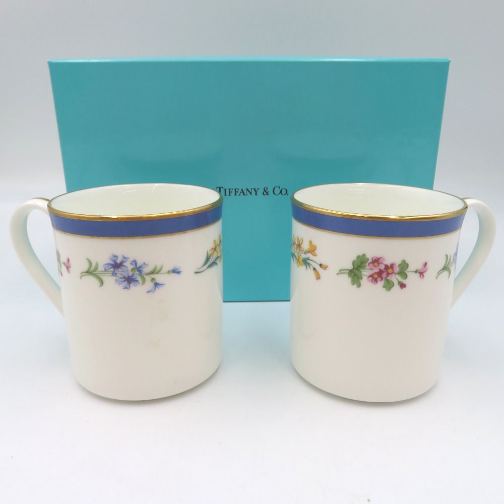 新品 Tiffany ＆ co floral ティファニー マグカップ コップ - 食器