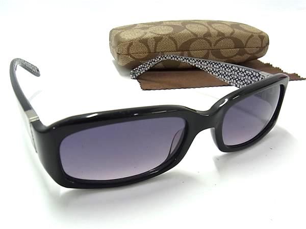 コーチ サングラス TRISTA S-424 ブラック 中古 ABランク 