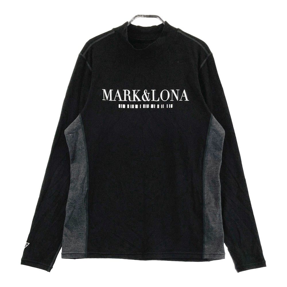 サイズ：50 MARKu0026LONA マークアンドロナ 2023年モデル ハイネック 長袖Tシャツ  ブラック系 [240101296754]# ゴルフウェア メンズ ストスト