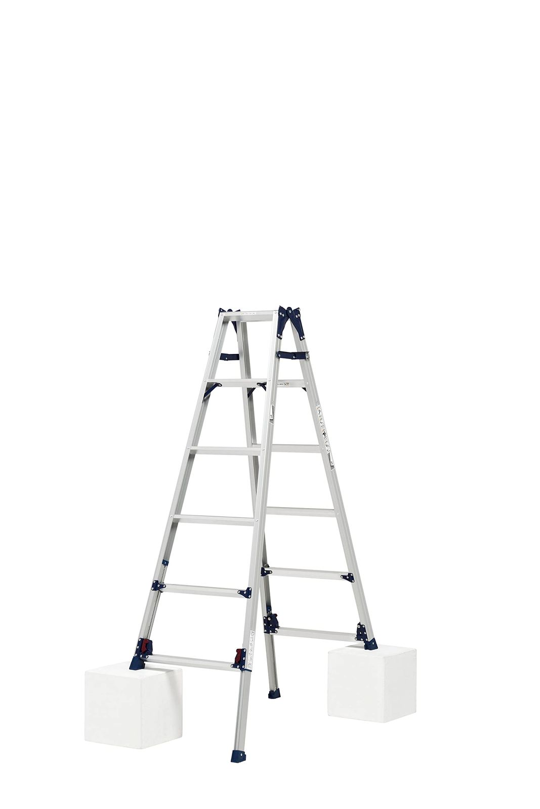 ピカ PiCa 脚立 伸縮 かるノビ はしご兼用脚立 四脚アジャスト式 6段 6尺 1.53~1.84m アルミニウム シルバー SCL-180A