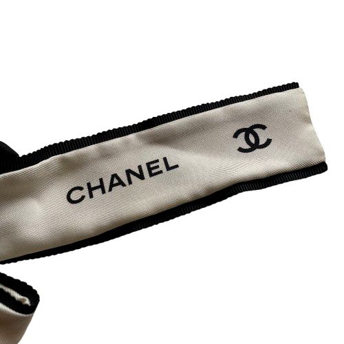 リボン付きヘアゴム ベージュ