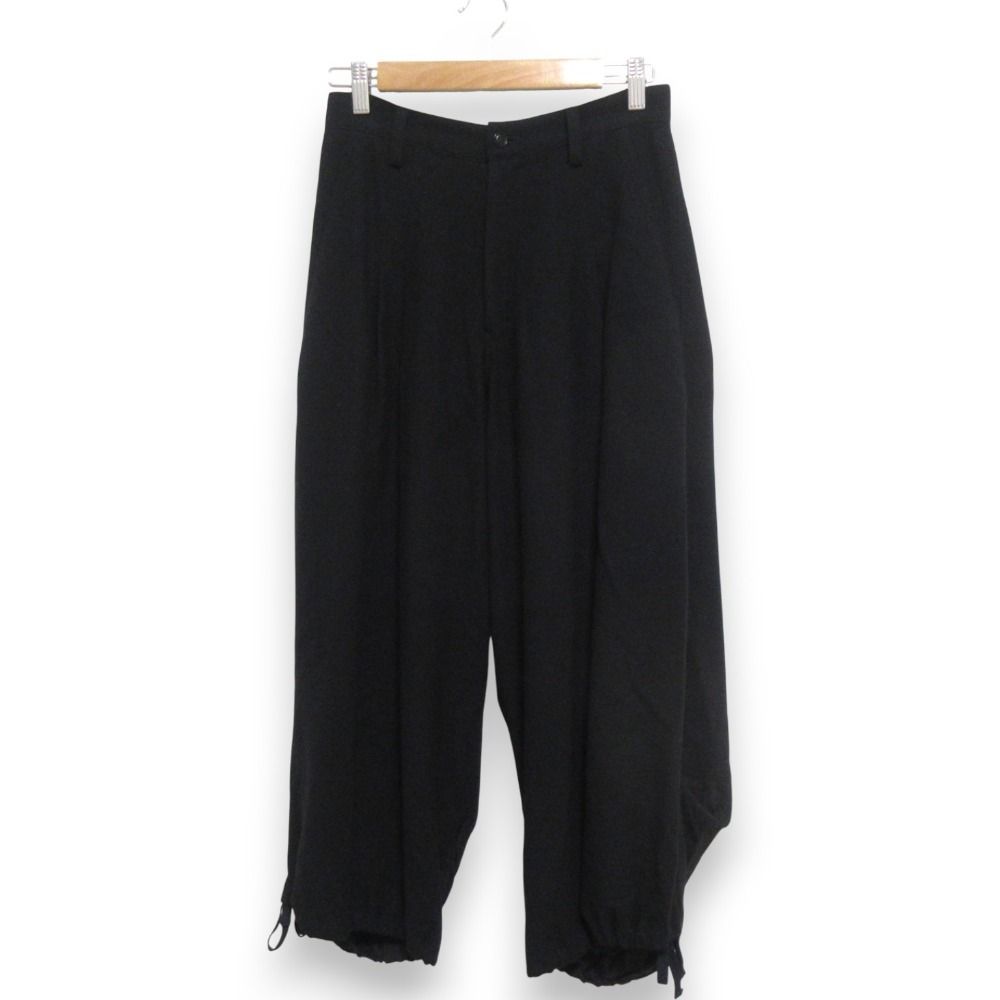 Y s ワイズ ヨウジヤマモト WOOL FLANNEL BALLOON PANTS ウール100％ バルーンパンツ YR-P24-828 サイズ1 ブラック レディース 古着