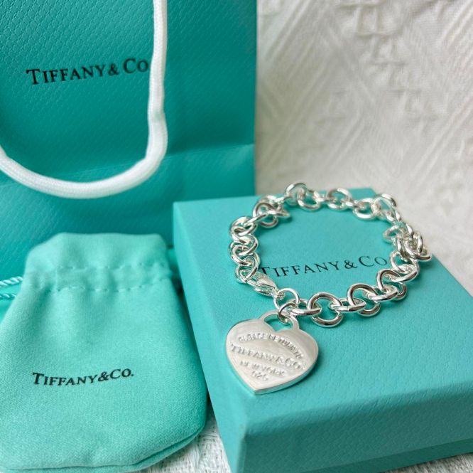 美品★ティファニー Tiffany & Co. リターントゥ ハート チェーンブレスレット 箱付き #24614