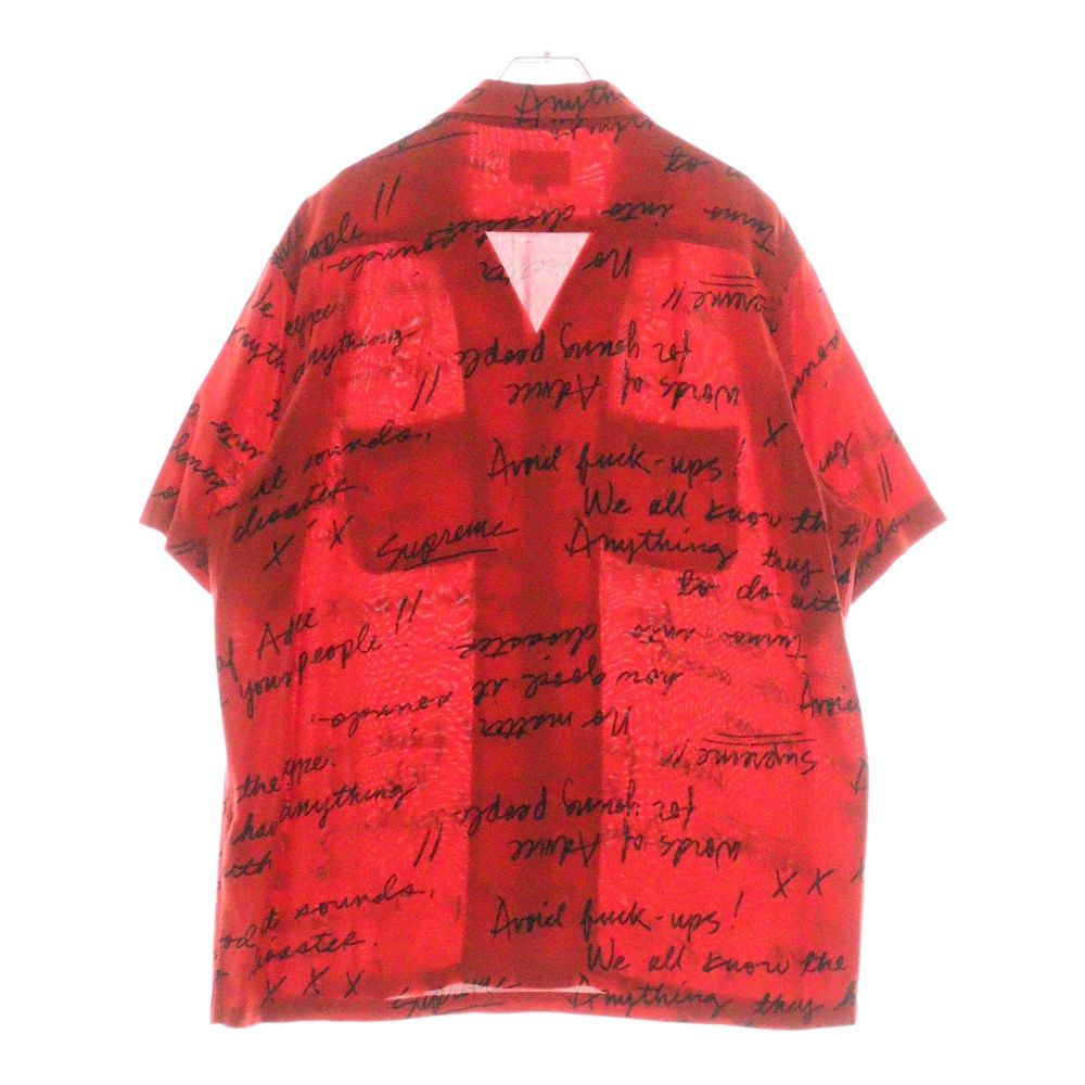 Supreme / 15SS/Burroughs/S/レーヨン/RED SUPREME (シュプリーム) 15SS Burroughs Rayon shirt バロウズ 総柄