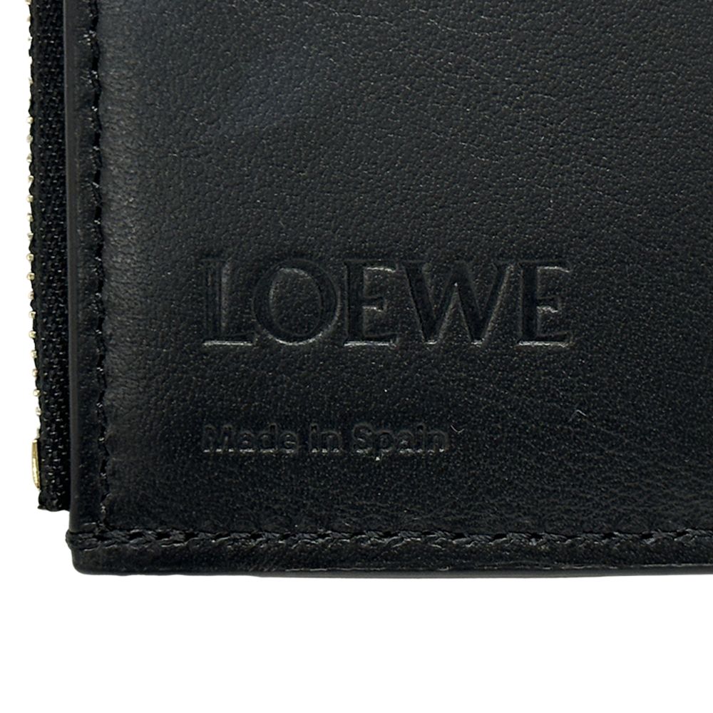 極美品✨ロエベ 三つ折り財布 バーティカルウォレット アナグラム ブラック 未使用保管品✨ロエベ 三つ折り財布 バーティカルウォレット