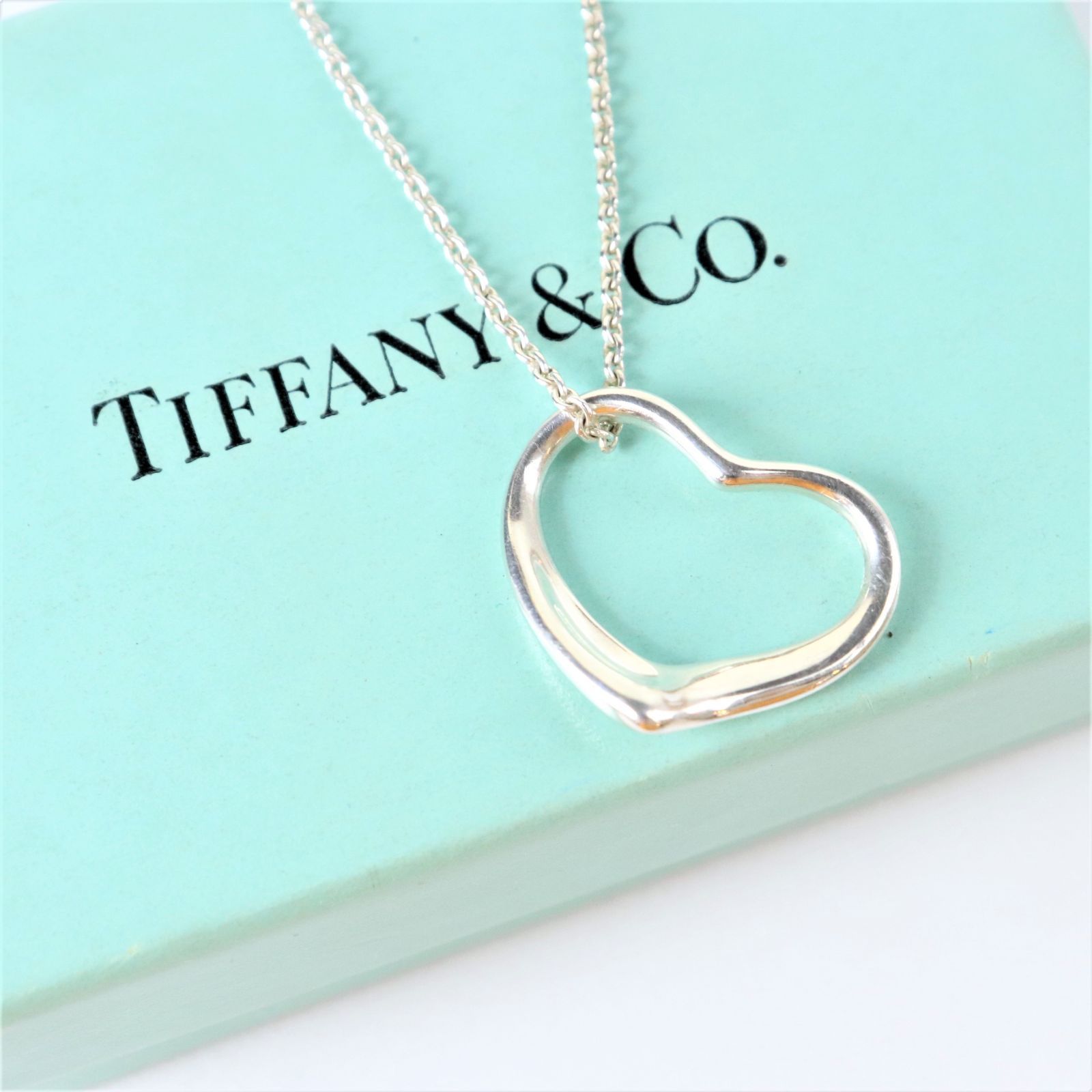 Tiffany& Co. ティファニー オープンハート ネックレス エレサ