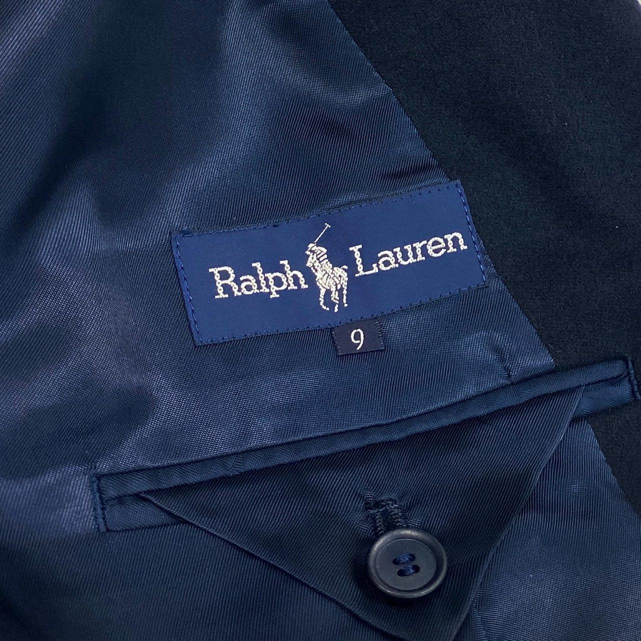 3f2 RALPH LAUREN ラルフローレン ダブルブレスト 紺ブレザー