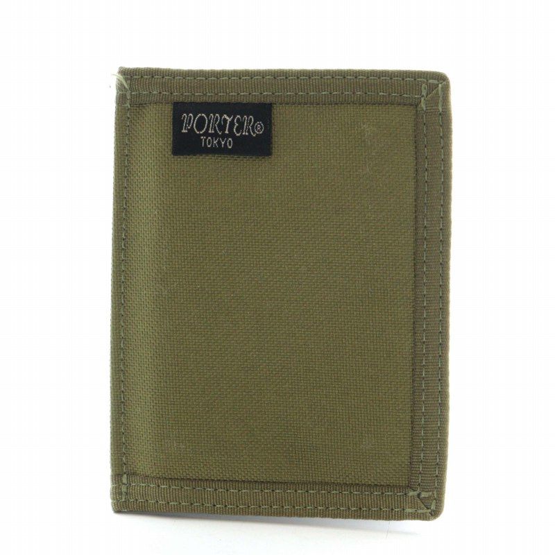 Porter PORTER Yoshida bag wallet card holder bi-fold canvas logo khaki/XZ ■GY18