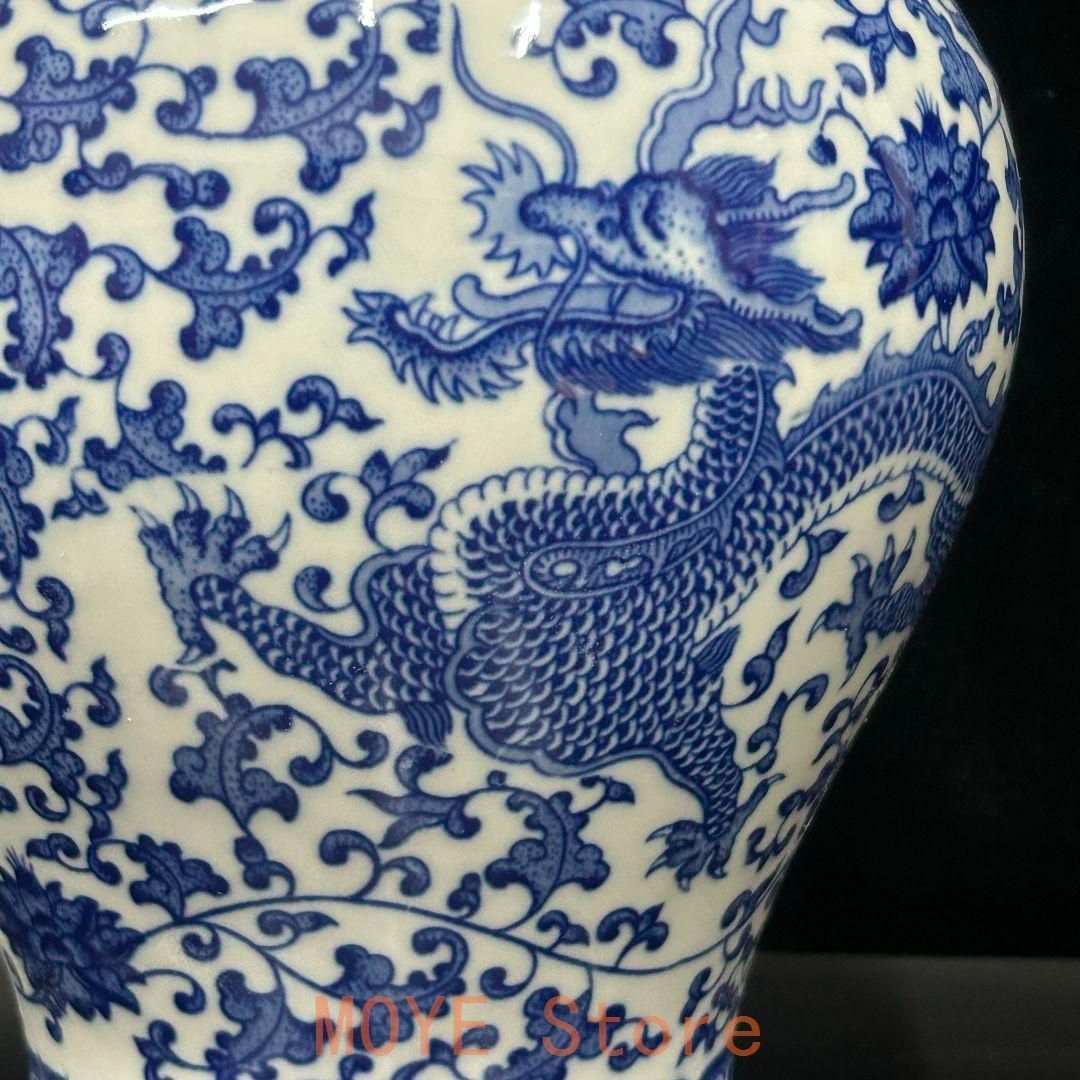 青花荷花纹将軍缶 景徳鎮 陶磁器 装飾品工芸品 美術品 置物 清乾隆青花磁器龍紋将軍缶 景徳鎮 陶磁器 装飾品 現代工芸品