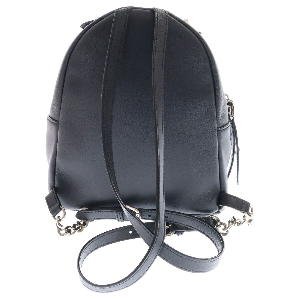 FENDI (フェンディ) スタッズ付き レザーバッグパック リュック 