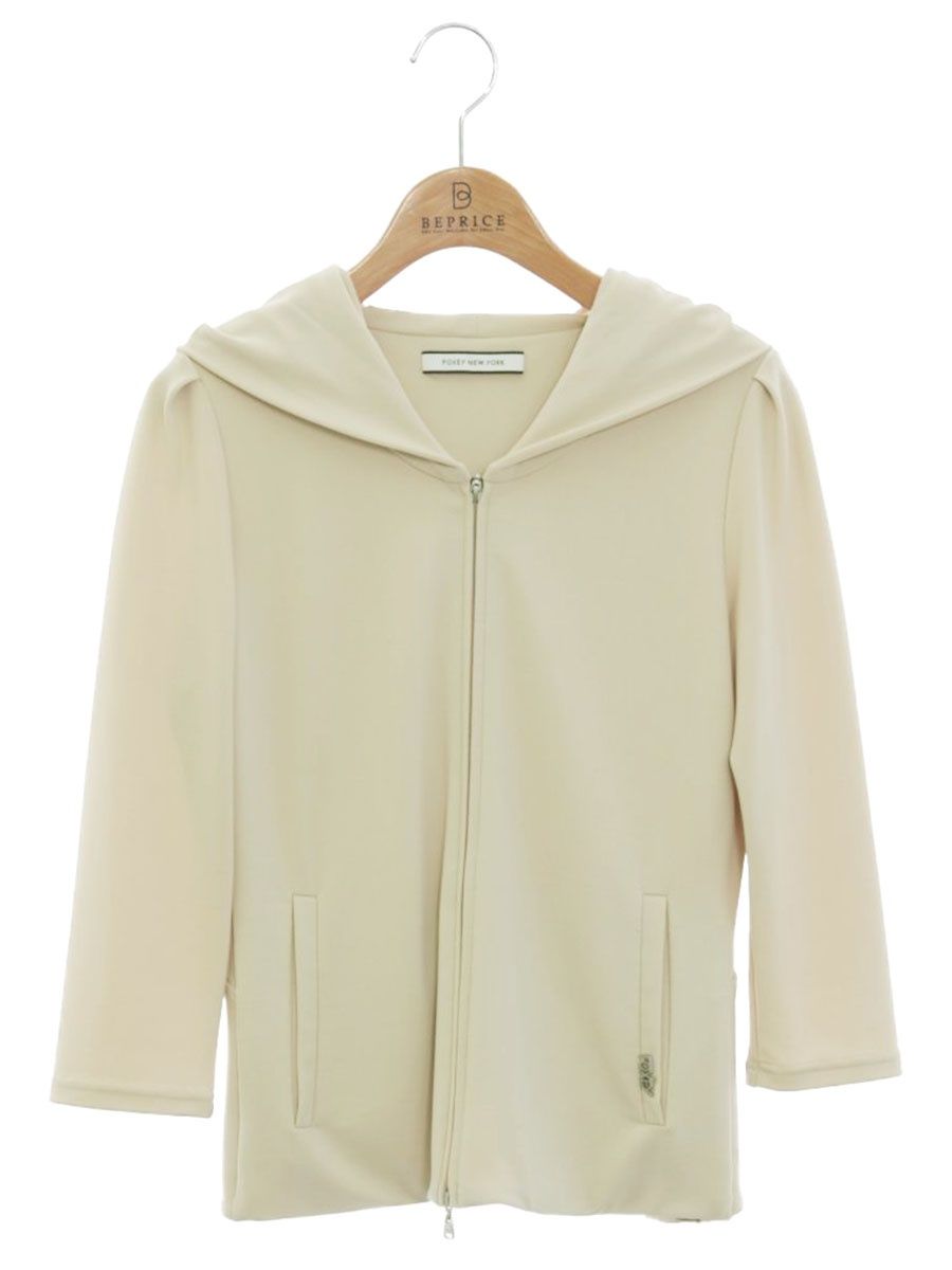 美品＊FOXY NEW YORK フォクシーニューヨーク　パーカー　ベージュ フォクシーニューヨーク するするパーカ 33706 40 ベージュ