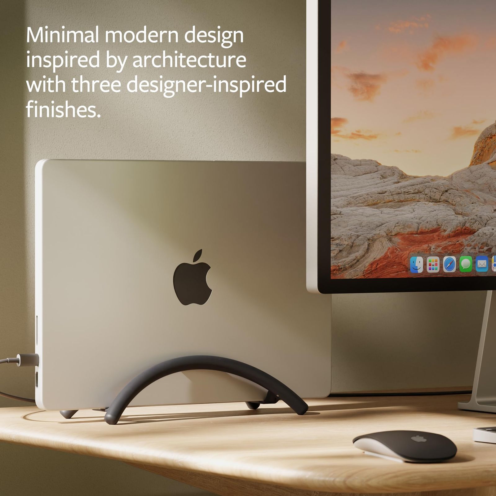 Twelve South BookArc Flex 垂直ノートパソコンスタンド – 省スペースMacBookスタンド デスク用調節可能なノートパソコンホルダー モニターディスプレイ用シングルスロットノートパソコンド [ブラック] [BookArc Flex。]