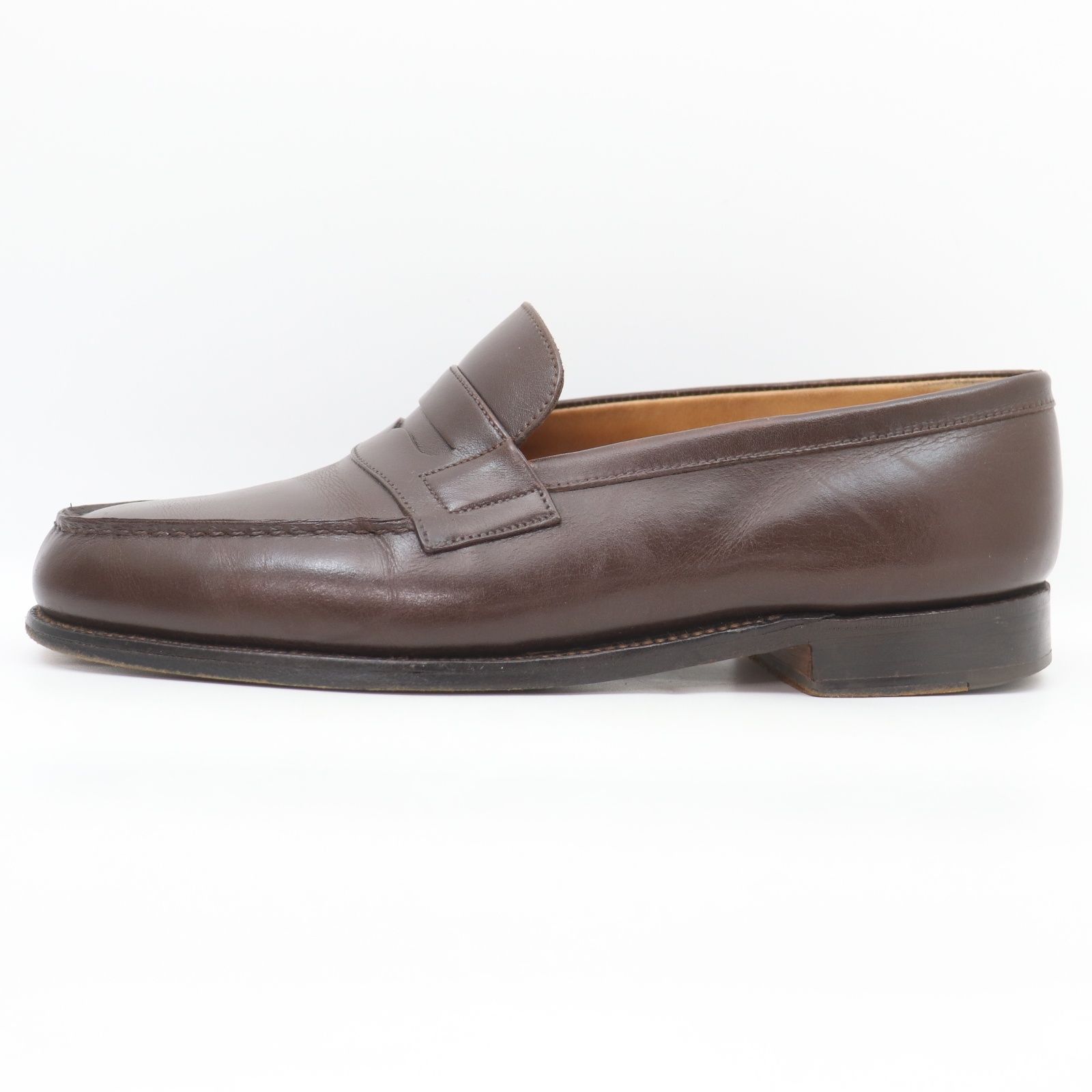 IT9SB9AN6Q8W J.M. WESTON JMウエストン レザー シグニチャー コインローファー M 154 180 ブラウン ビジネスシューズ ドレスシューズ メンズ サイズ7D