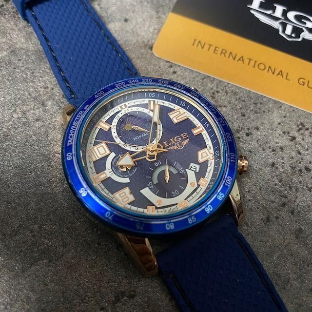 腕時計】814 箱付き LIGE 高品質 海外限定 メンズ ラグジュアリー 
