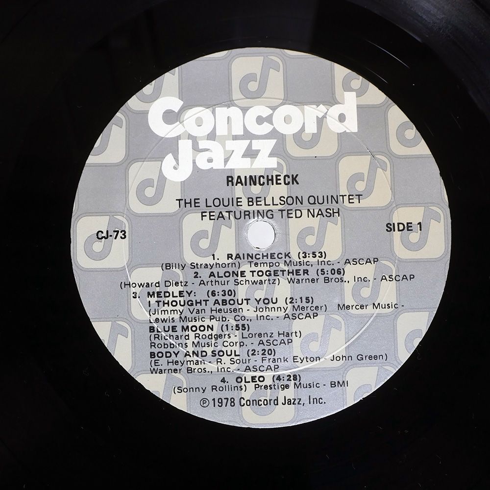 LPレコード米盤　Various – Sounds Of New Music 米 US盤 LOUIE BELLSON QUINTET/RAINCHECK/CONCORD JAZZ CJ73 LP