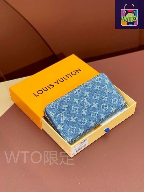 【ヴィンテージ風デニム♪】Louis Vuitton ジッピー ウォレット 国内発送◇大人気完売ルイヴィトン デニム ジッピーウォレット