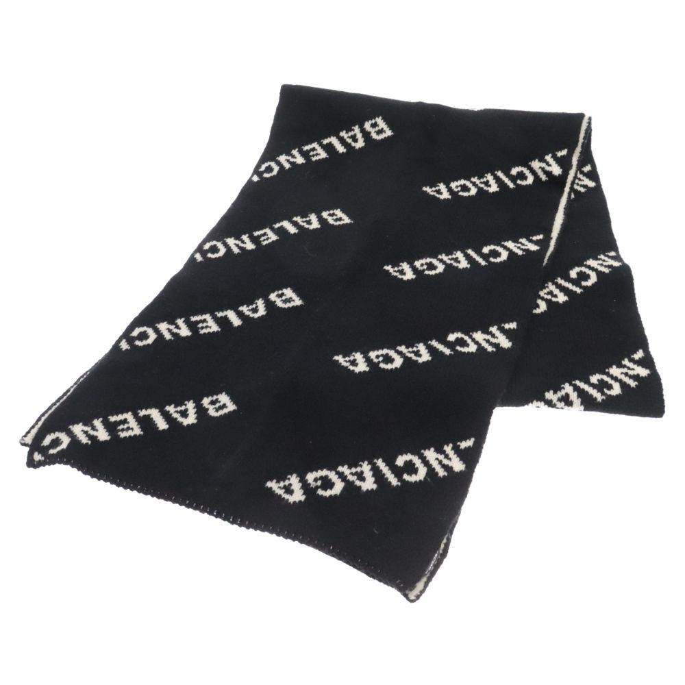 BALENCIAGA (バレンシアガ) オーバーオールロゴ 総柄マフラー 大判  