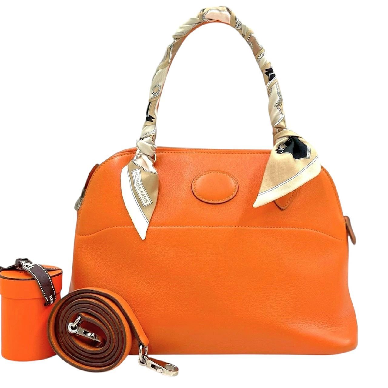 エルメス　ボリード27　オレンジ　ヴォ―スイフト　2way　ハンドバッグ HERMES - エルメス ボリード27 オレンジ ヴォ―スイフト 2way