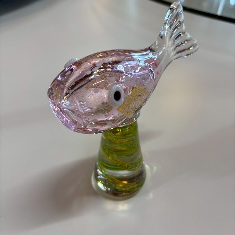 レトロ MultiGlass マルティグラス 置物 ガラス細工　お雛様 こんにちはマルティグラスです 本日はガラス製の可愛らしい