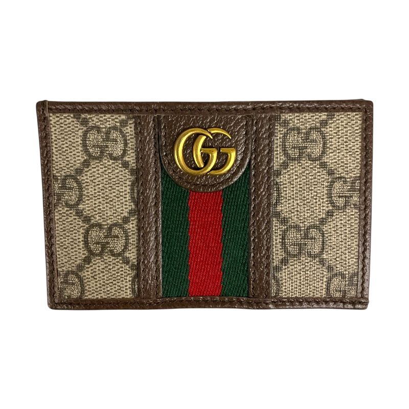 グッチ GUCCI オフィディアカードケース 597617 ベージュ|ブラウン GGスプリーム メンズ カードケース