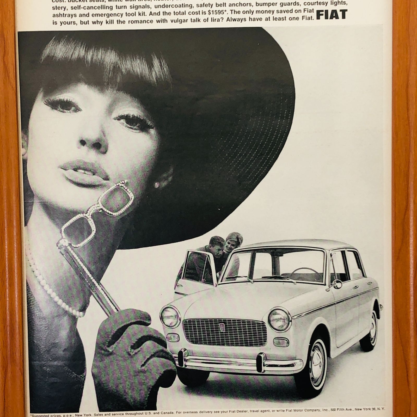 貴重な当時物 ビンテージ 広告 フレーム付 『 フィアットFIAT 』 1960年代 オリジナル アメリカ 輸入雑貨 ヴィンテージ 海外雑誌  アドバタイジング レトロ ( AZ1270 ) - メルカリ