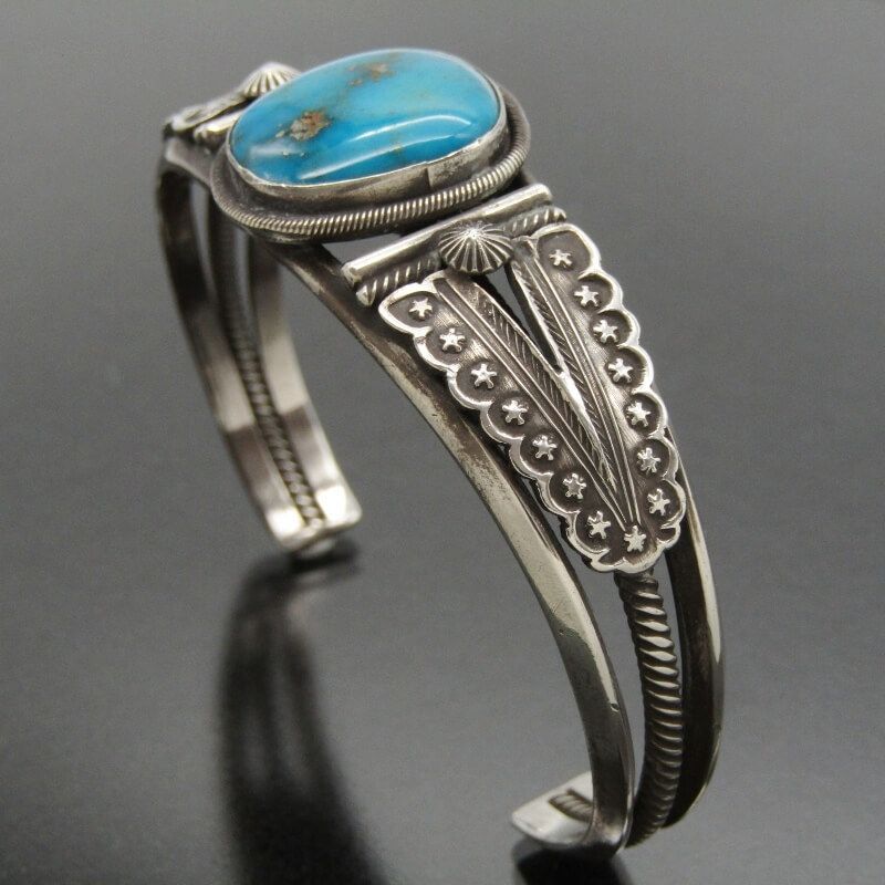 フレディ Gary Reeves バングル ターコイズ ナバホ インディアンジュエリー(インディアンジュエリー) ターコイズ