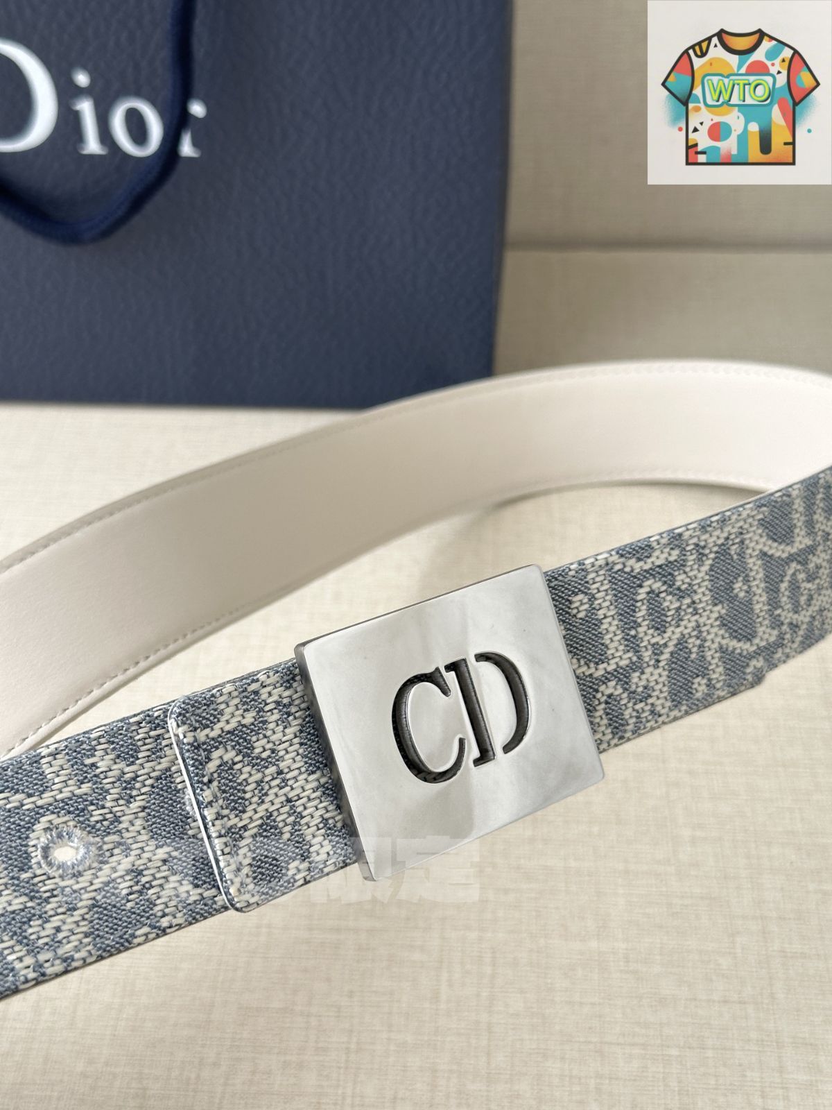今日WTO】Dior 35 Montaigne リバーシブルベルト（3.5cm）-YY17