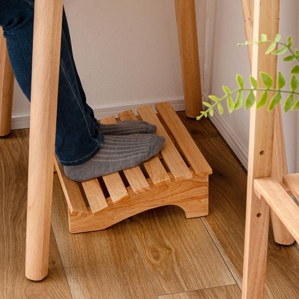 フットレスト 足置き デスク下 机下 木製 デスクワーク リモートワーク 勉強 学習 在宅勤務 疲れにくい 足置き台 足枕 足まくら リラックス 持ち運び 携帯 【azm-how-010】