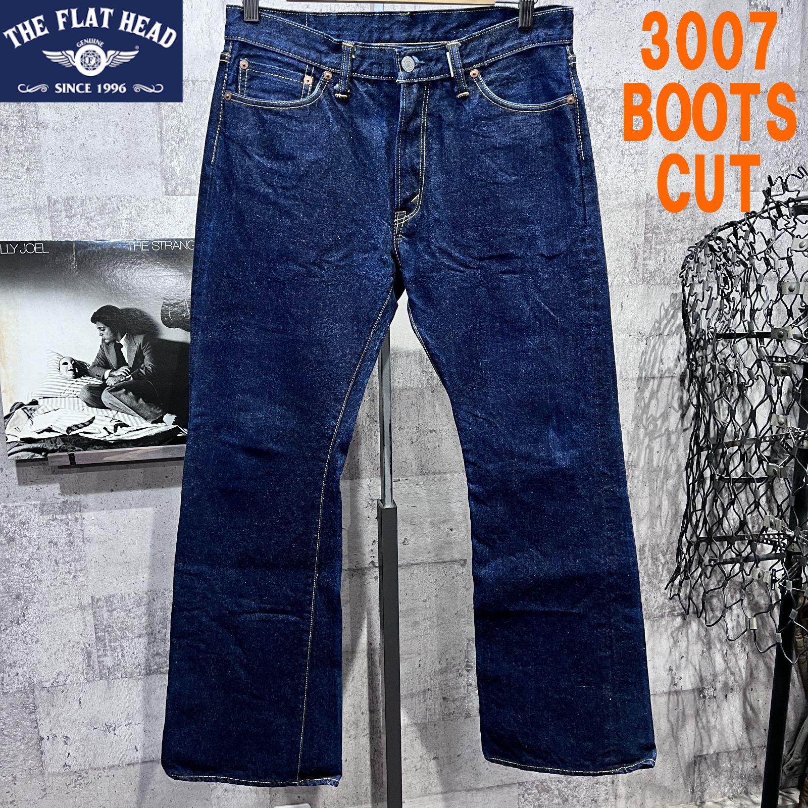 FLATHEAD 3007ブーツカットデニム W34 極美品 フラットヘッド ブーツカット デニム 3007 W34 ジーンズ