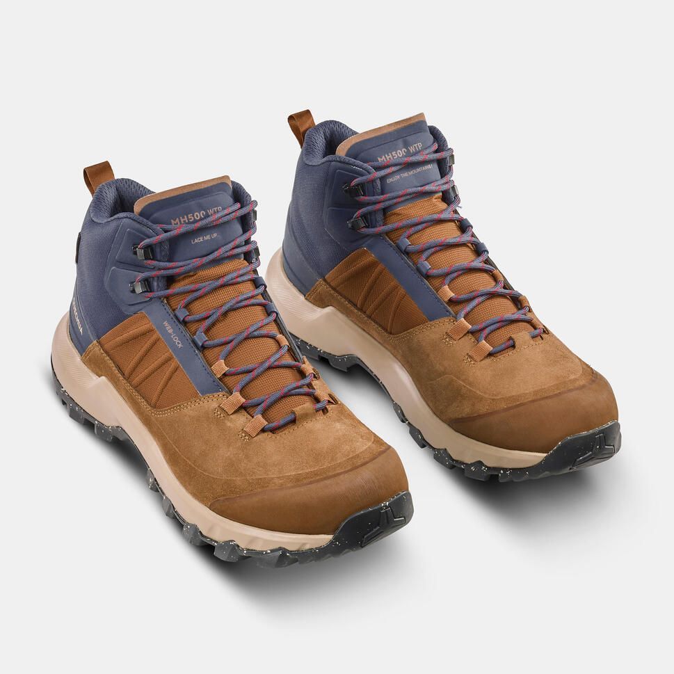 品 デカトロン QUECHUA ケシュア 登山 ハイキング メンズ シューズ 防水 ミドルカット MH500 ゴールデンチェスナット 27.5cm サンプル品 タグなし