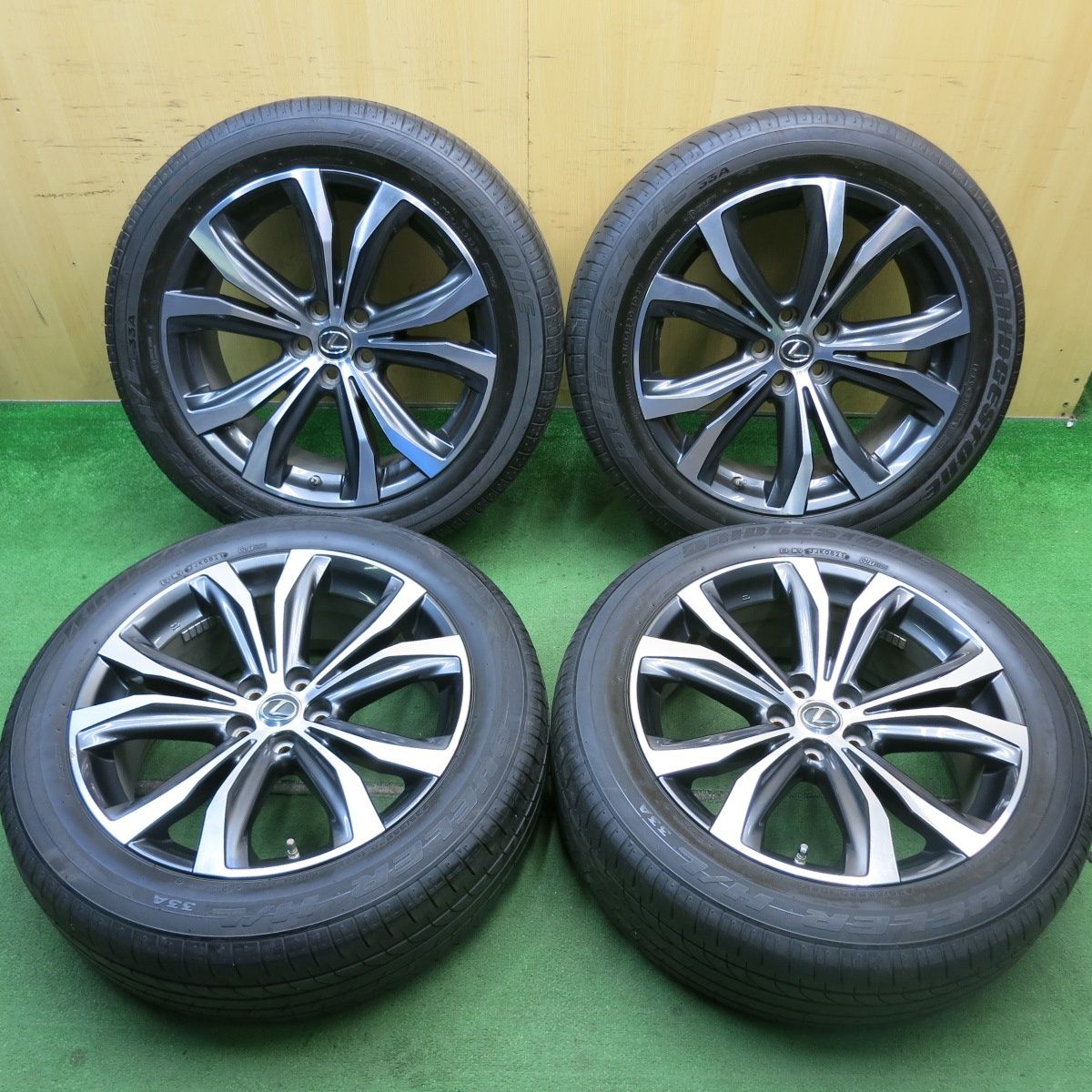 ■■美品レクサスRXバージョンＬ純正20インチ＋バリ山2020年スタッドレス■■ センサー付！バリ溝！21年！9分☆レクサス RX バージョンL 純正