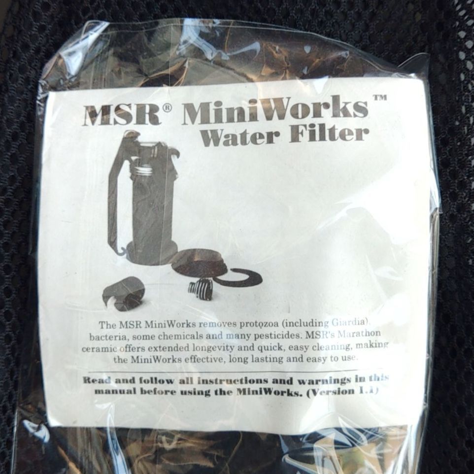 米軍特殊部隊背嚢入組品 MSR MINIWORKS ウォーターフィルター
