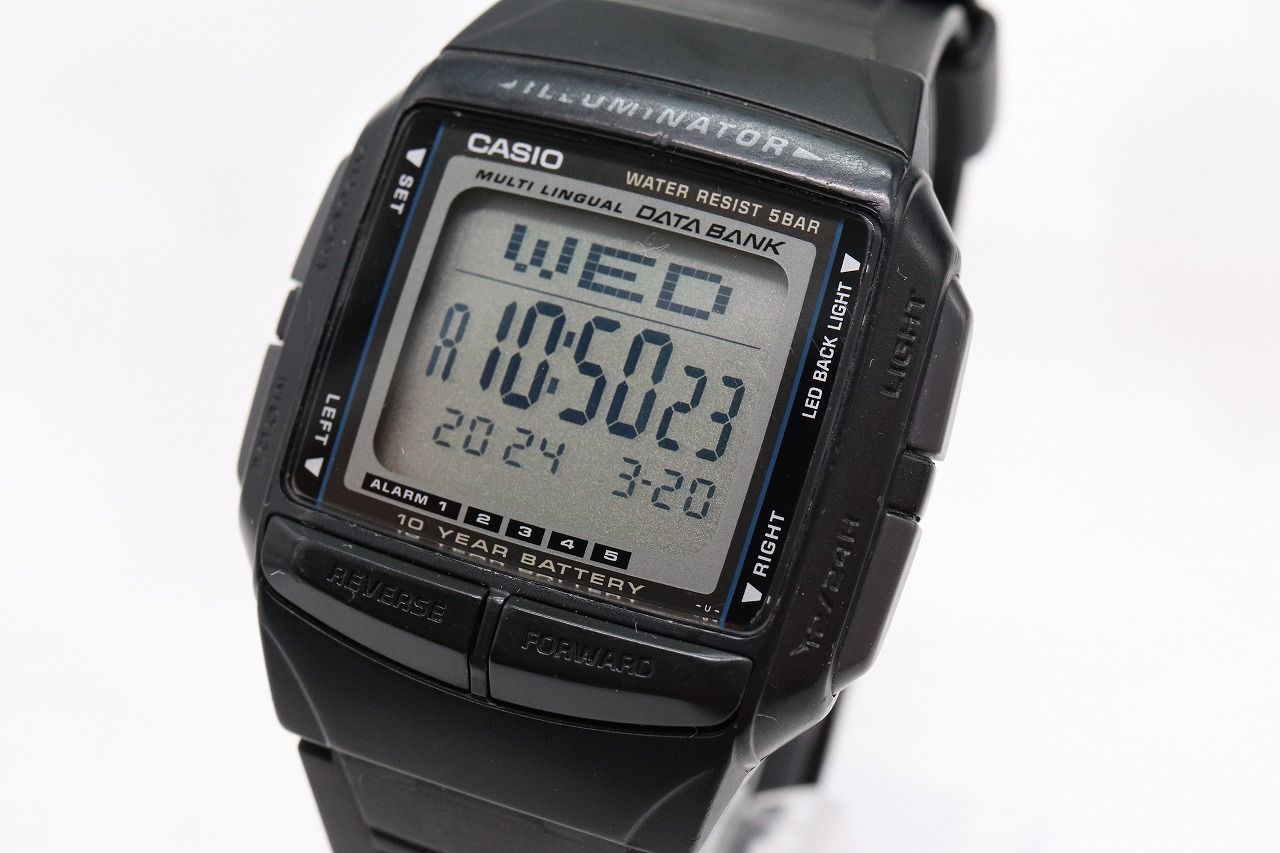 W126-599 動作品 カシオ イルミネーター データバンク デジタル 腕時計 - メルカリ